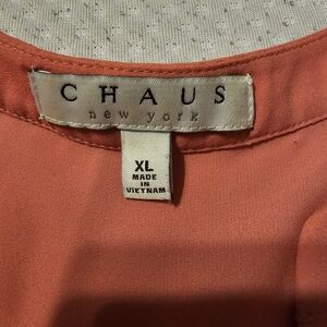 Chaus New York Coral Blouse XL